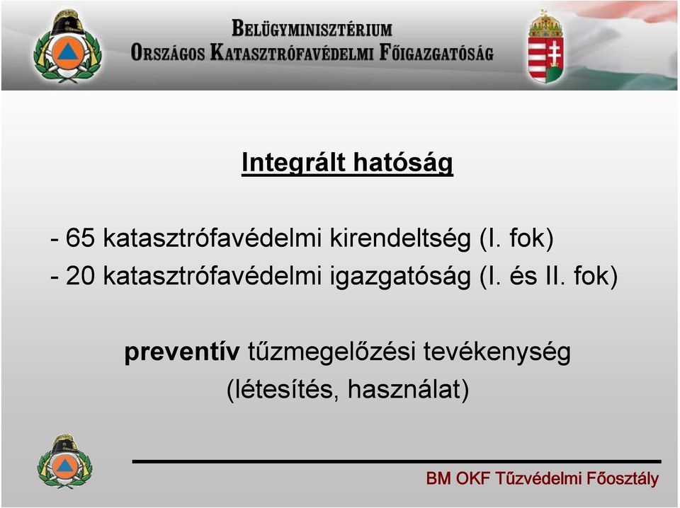 fok) - 20 katasztrófavédelmi igazgatóság (I.