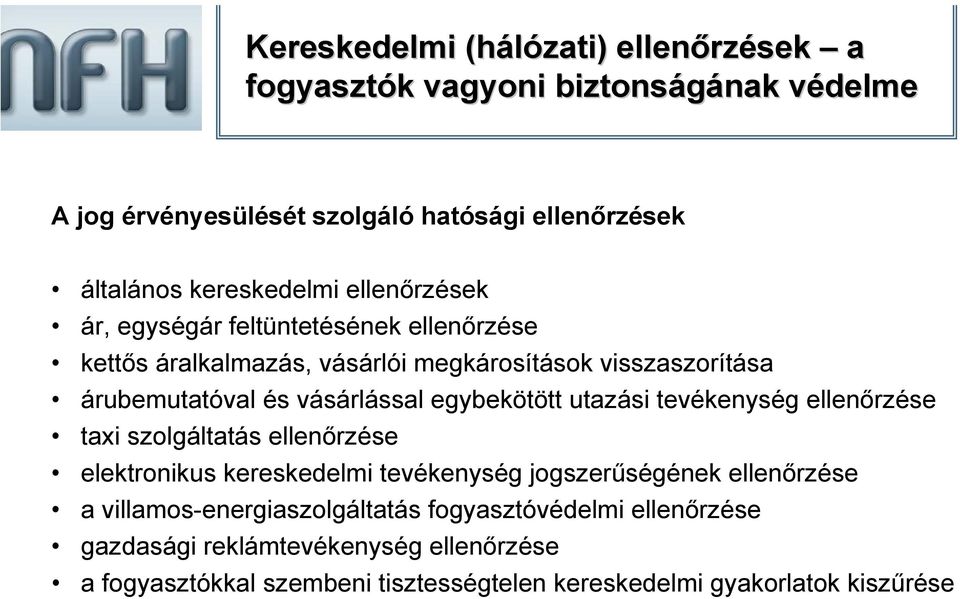 vásárlással egybekötött utazási tevékenység ellenőrzése taxi szolgáltatás ellenőrzése elektronikus kereskedelmi tevékenység jogszerűségének ellenőrzése a