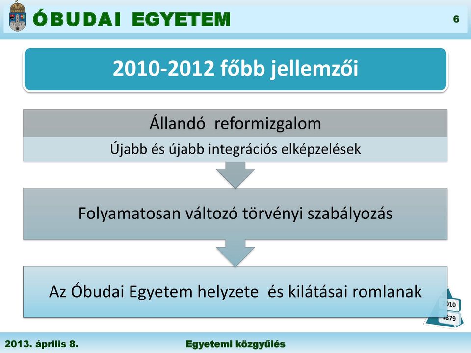 Folyamatosan változó törvényi szabályozás Az