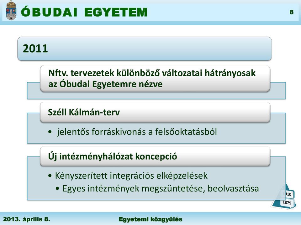 nézve Széll Kálmán-terv jelentős forráskivonás a felsőoktatásból Új