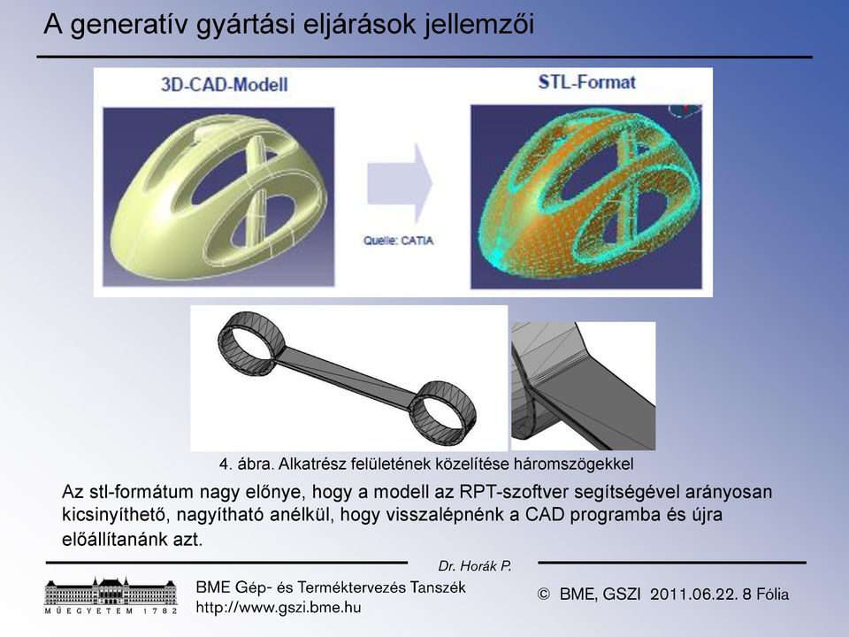 előnye, hogy a modell az RPT-szoftver segítségével arányosan