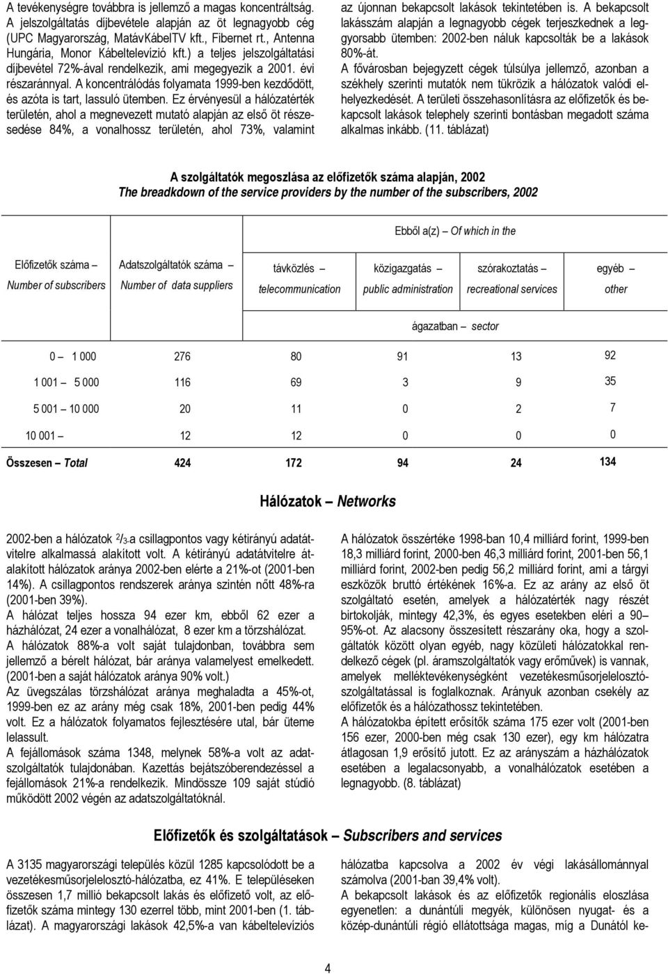 A koncentrálódás folyamata 1999-ben kezdődött, és azóta is tart, lassuló ütemben.