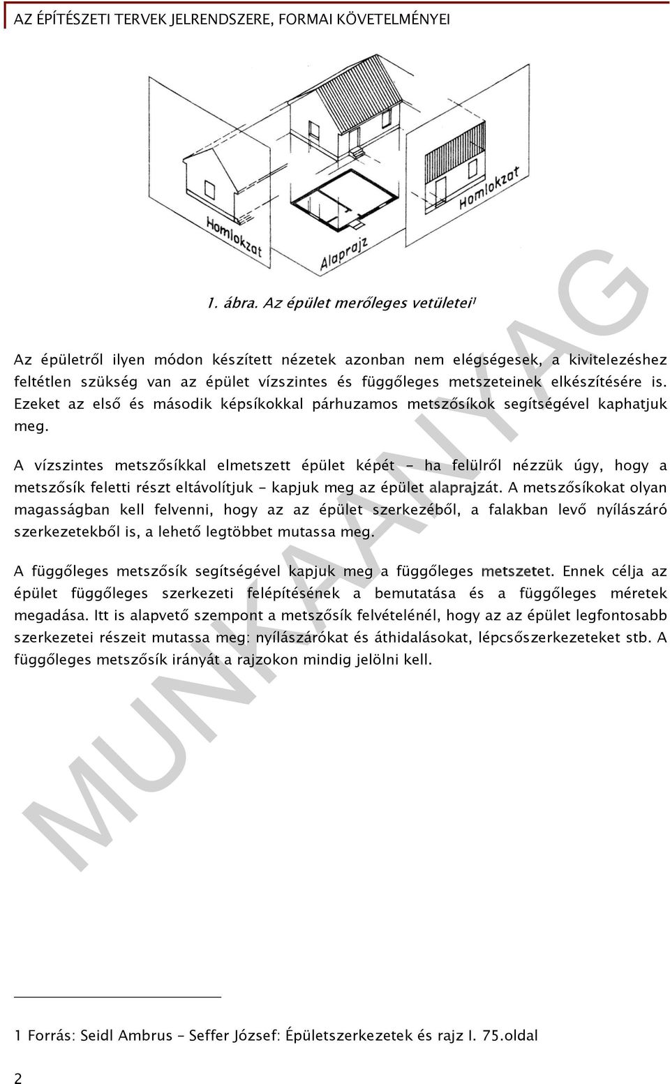 elkészítésére is. Ezeket az első és második képsíkokkal párhuzamos metszősíkok segítségével kaphatjuk meg.