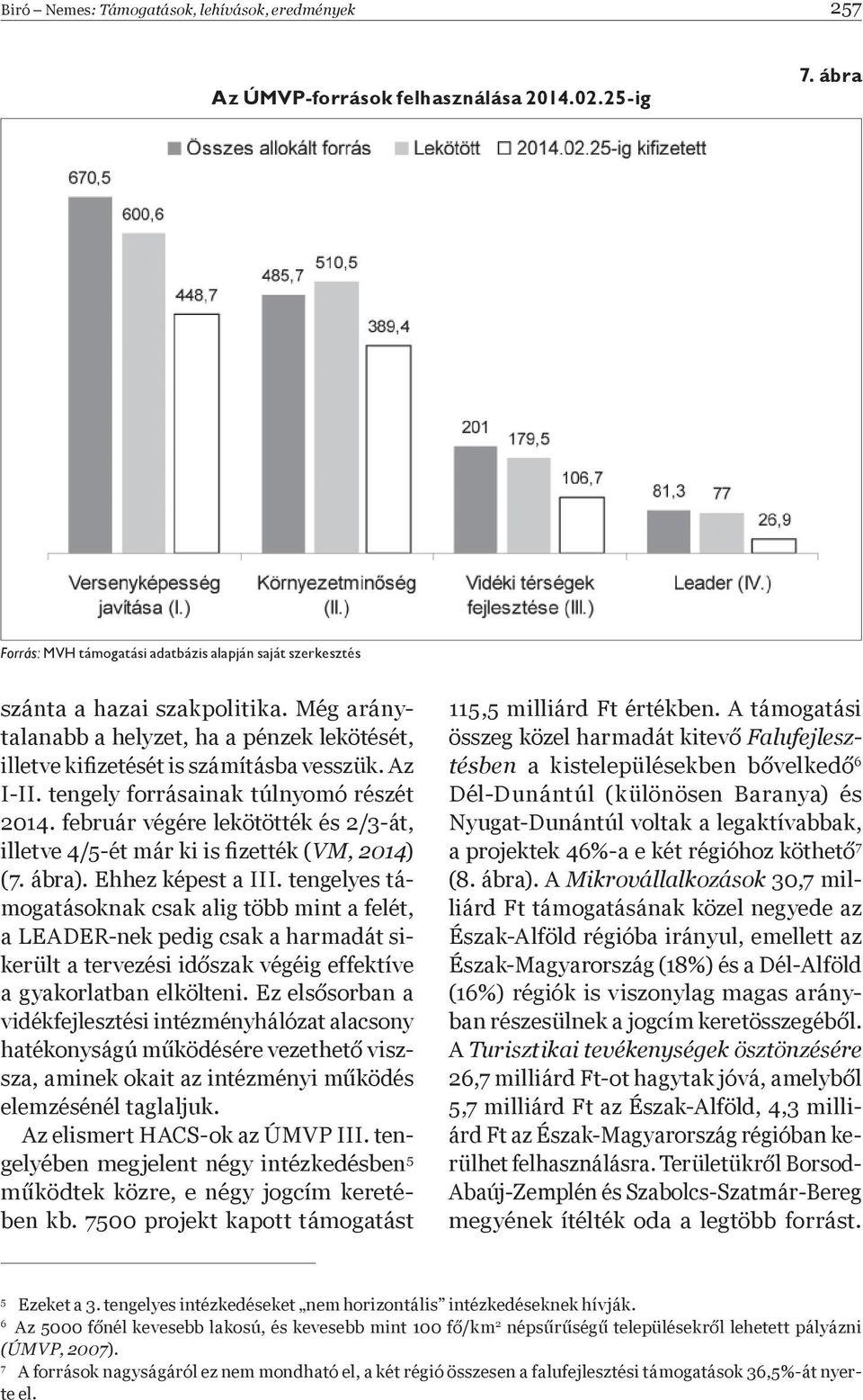 február végére lekötötték és 2/3-át, illetve 4/5-ét már ki is Þ zették (VM, 2014) (7. ábra). Ehhez képest a III.