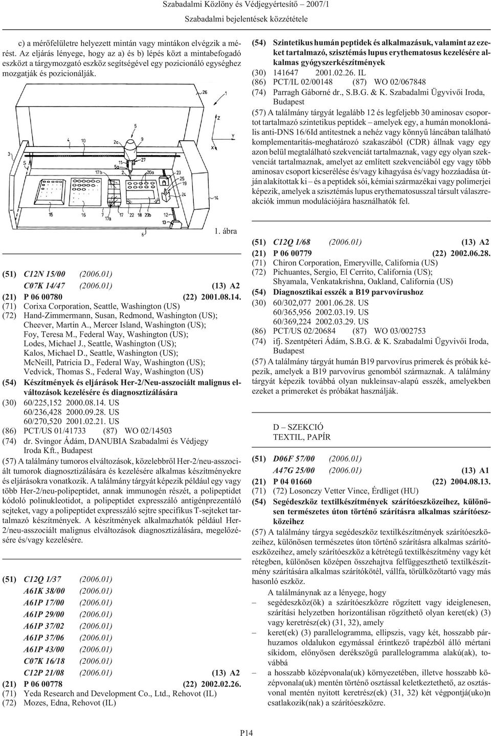 (54) Szintetikus humán peptidek és alkalmazásuk, valamint az ezeket tartalmazó, szisztémás lupus erythematosus kezelésére alkalmas gyógyszerkészítmények (30) 141647 2001.02.26.