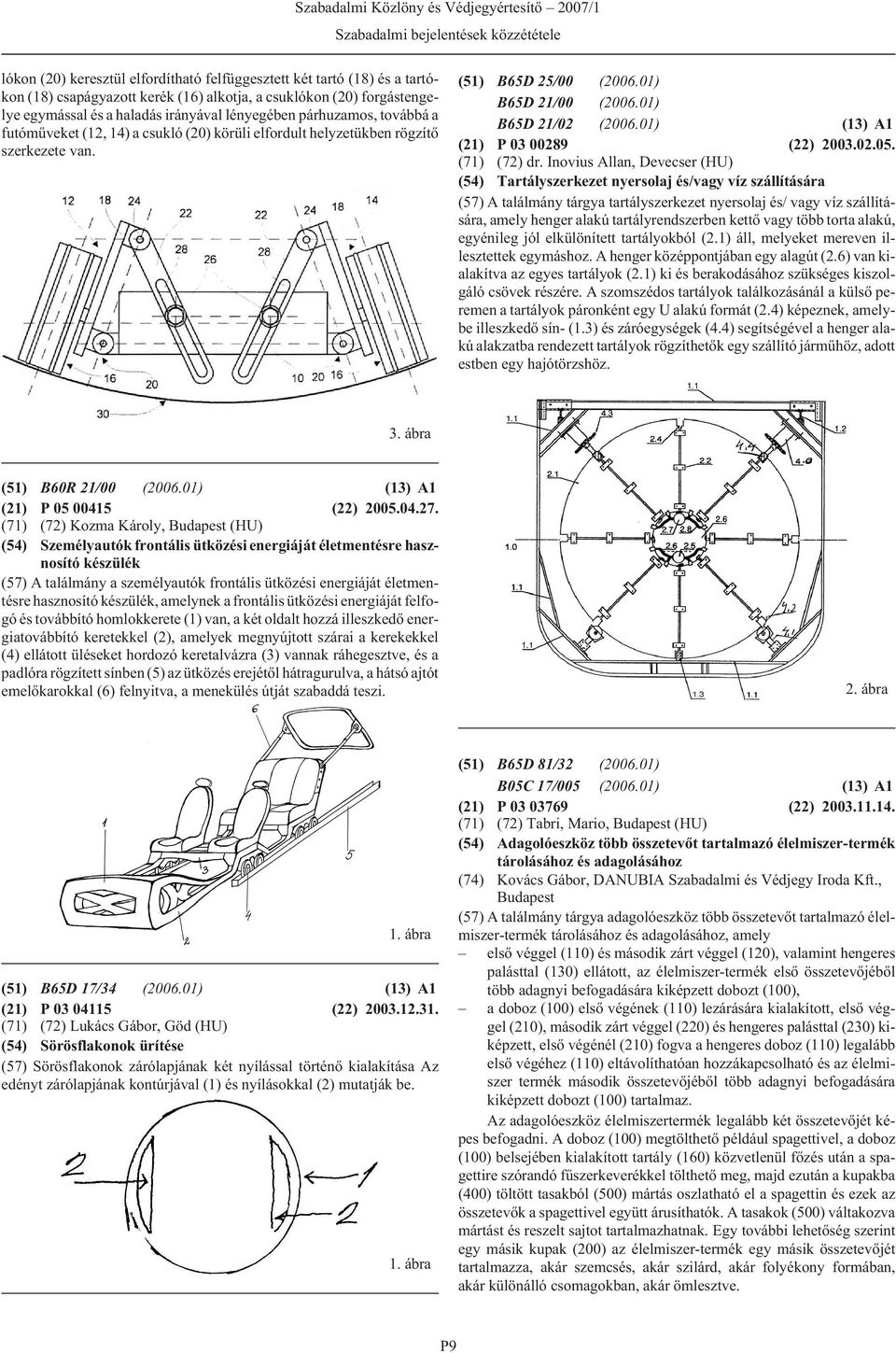 01) (13) A1 (21) P 03 00289 (22) 2003.02.05. (71) (72) dr.