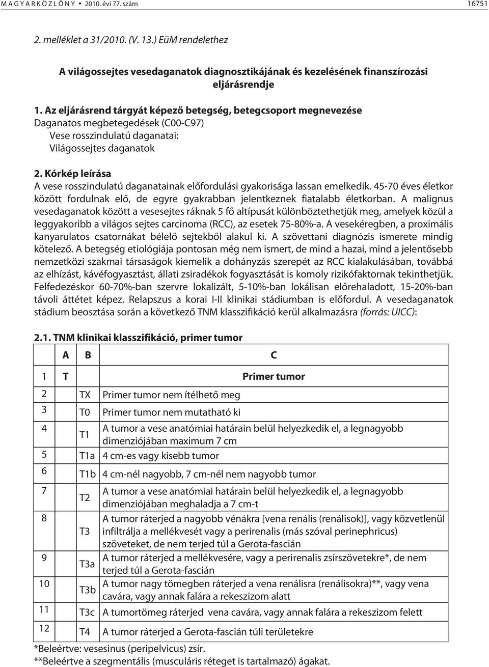 Kórkép leírása vese rosszindulatú daganatainak előfordulási gyakorisága lassan emelkedik. 45-70 éves életkor között fordulnak elő, de egyre gyakrabban jelentkeznek fiatalabb életkorban.