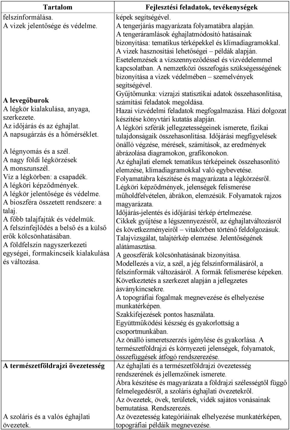 A felszínfejlődés a belső és a külső erők kölcsönhatásában. A földfelszín nagyszerkezeti egységei, formakincseik kialakulása és változása.