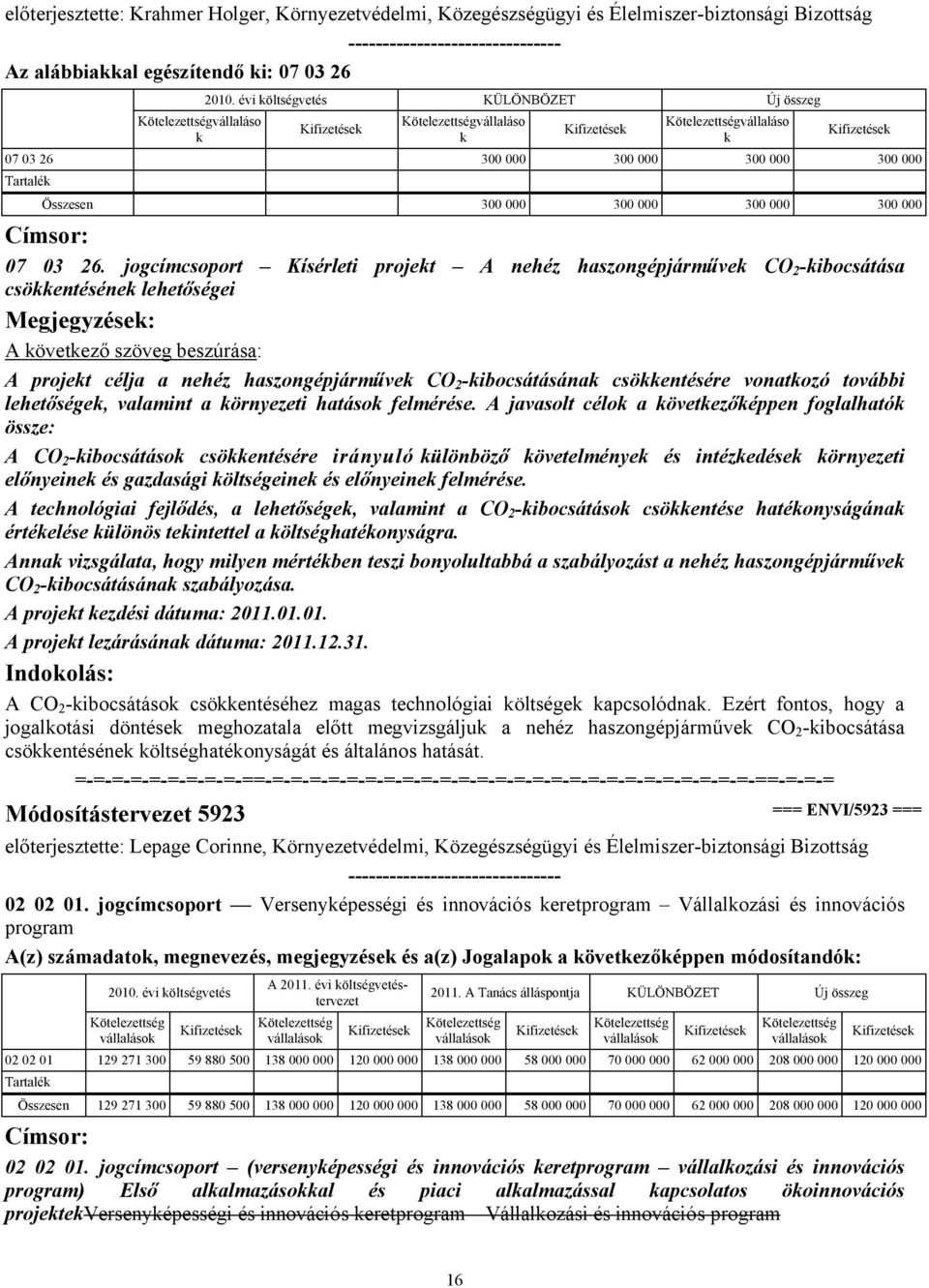 jogcímcsoport Kísérleti projet A nehéz haszongépjárműve CO 2 -ibocsátása csöentéséne lehetőségei Megjegyzése: A övetező szöveg beszúrása: A projet célja a nehéz haszongépjárműve CO 2 -ibocsátásána