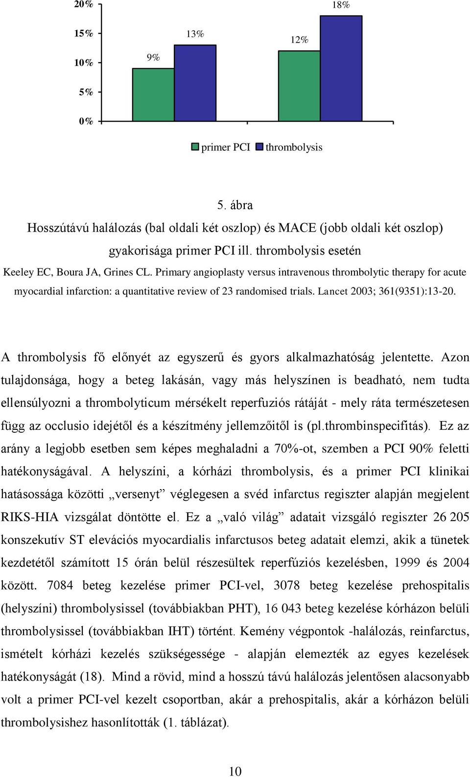 Lancet 2003; 361(9351):13-20. A thrombolysis fő előnyét az egyszerű és gyors alkalmazhatóság jelentette.