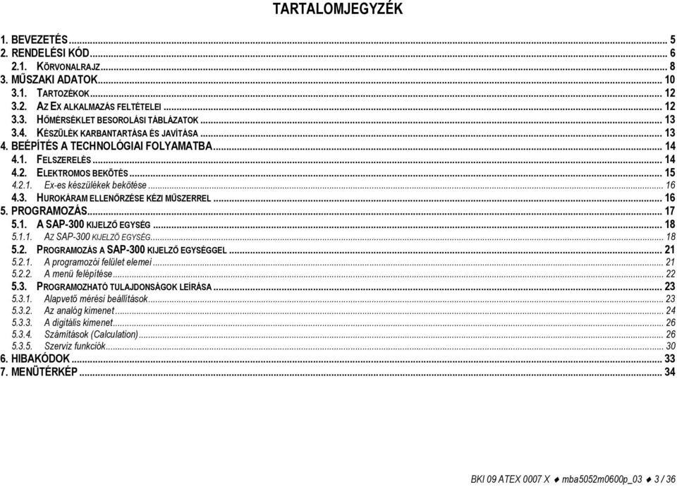 .. 16 5. PROGRAMOZÁS... 17 5.1. A SAP-300 KIJELZŐ EGYSÉG... 18 5.1.1. AZ SAP-300 KIJELZŐ EGYSÉG... 18 5.2. PROGRAMOZÁS A SAP-300 KIJELZŐ EGYSÉGGEL... 21 5.2.1. A programozói felület elemei... 21 5.2.2. A menü felépítése.