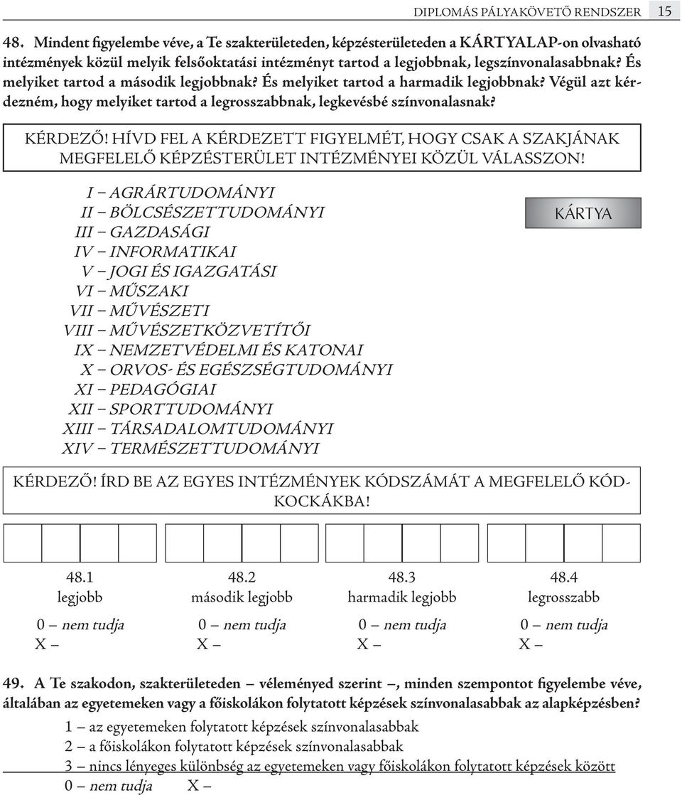 És melyiket tartod a második legjobbnak? És melyiket tartod a harmadik legjobbnak? Végül azt kérdezném, hogy melyiket tartod a legrosszabbnak, legkevésbé színvonalasnak? KÉRDEZŐ!