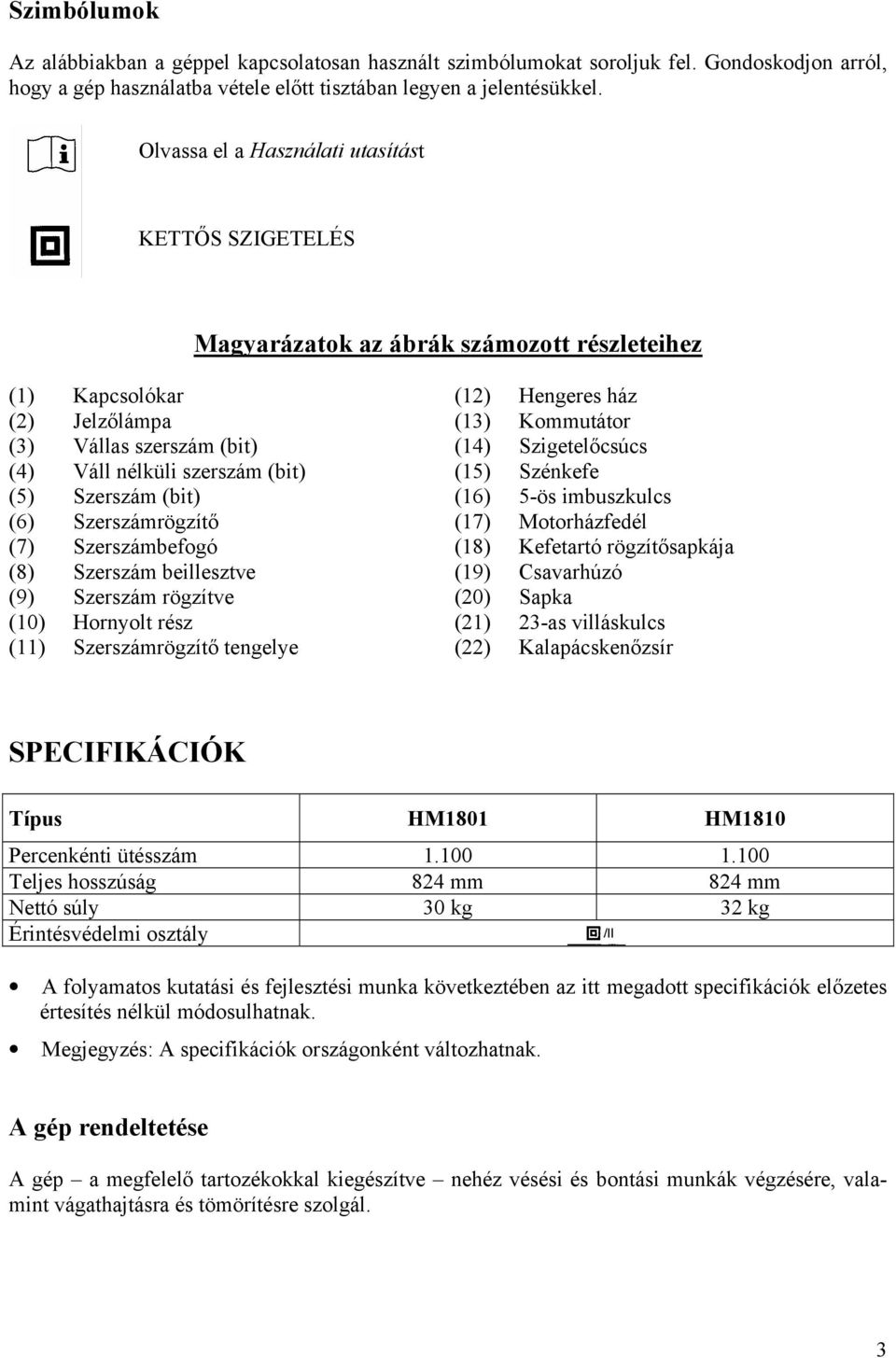 (bit) (6) Szerszámrögzítő (7) Szerszámbefogó (8) Szerszám beillesztve (9) Szerszám rögzítve (10) Hornyolt rész (11) Szerszámrögzítő tengelye (12) Hengeres ház (13) Kommutátor (14) Szigetelőcsúcs (15)