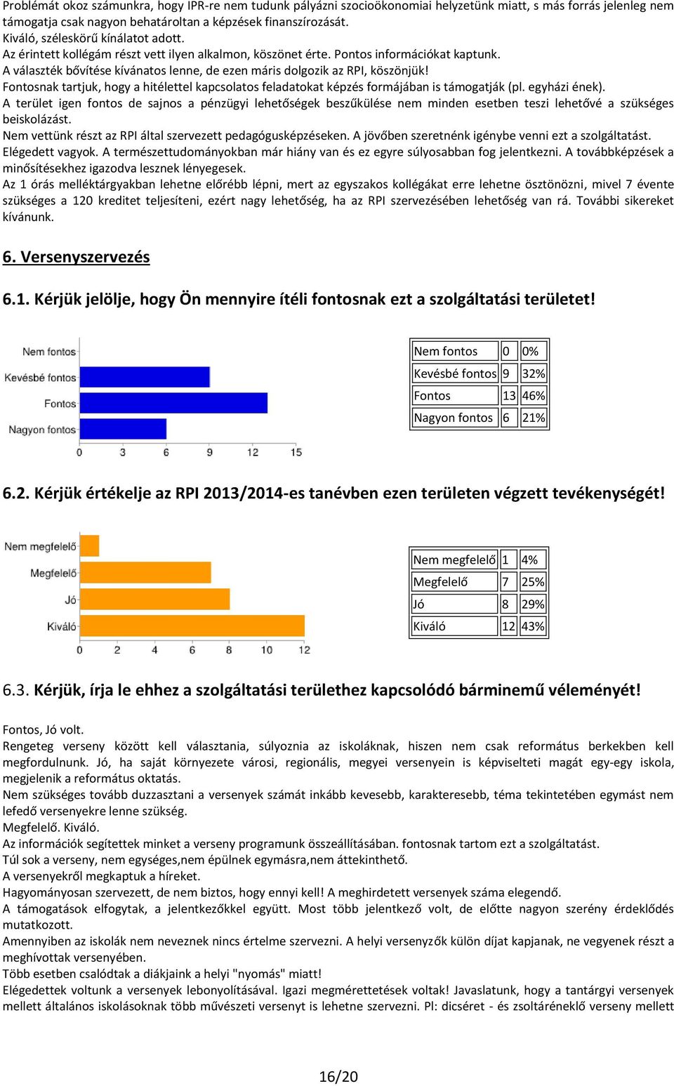 A választék bővítése kívánatos lenne, de ezen máris dolgozik az RPI, köszönjük! Fontosnak tartjuk, hogy a hitélettel kapcsolatos feladatokat képzés formájában is támogatják (pl. egyházi ének).