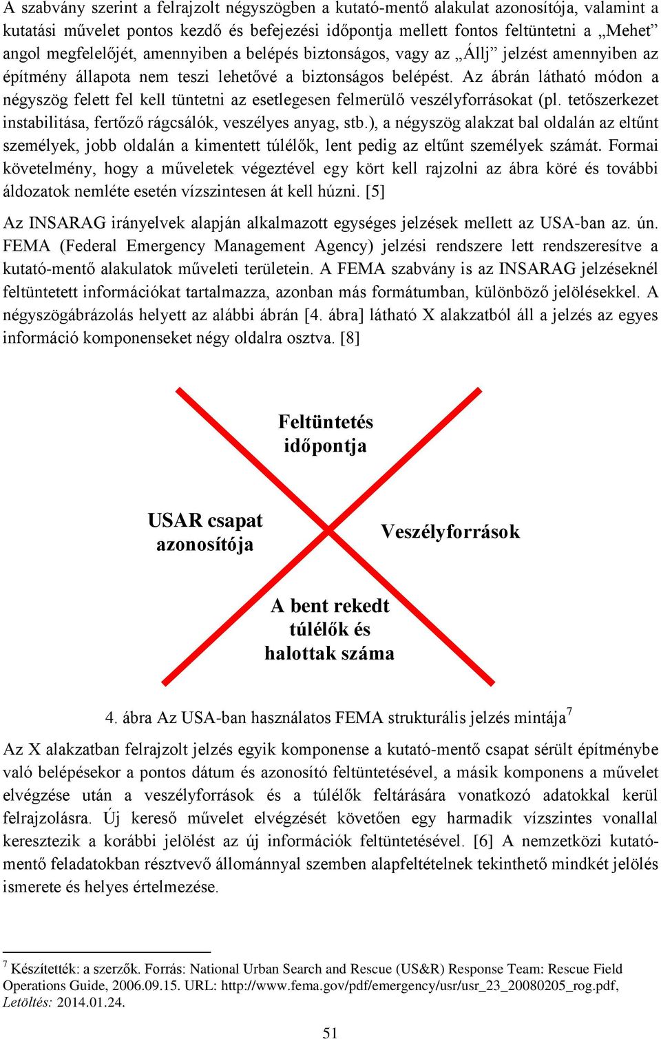 Az ábrán látható módon a négyszög felett fel kell tüntetni az esetlegesen felmerülő veszélyforrásokat (pl. tetőszerkezet instabilitása, fertőző rágcsálók, veszélyes anyag, stb.