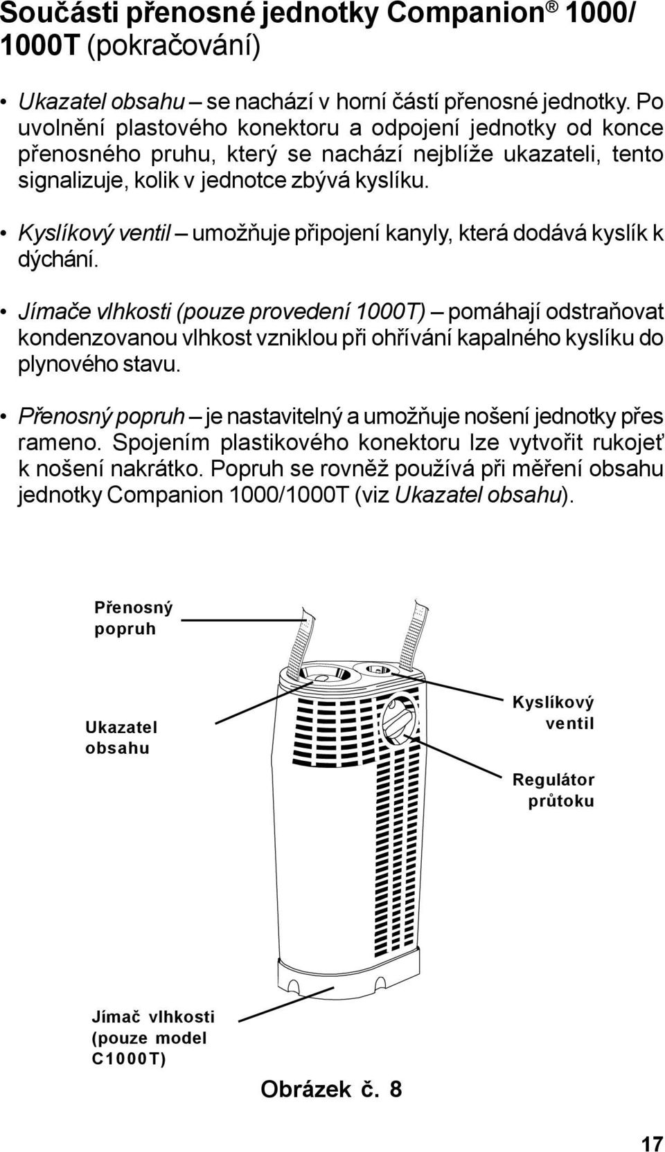 Kyslíkový ventil umožňuje připojení kanyly, která dodává kyslík k dýchání.