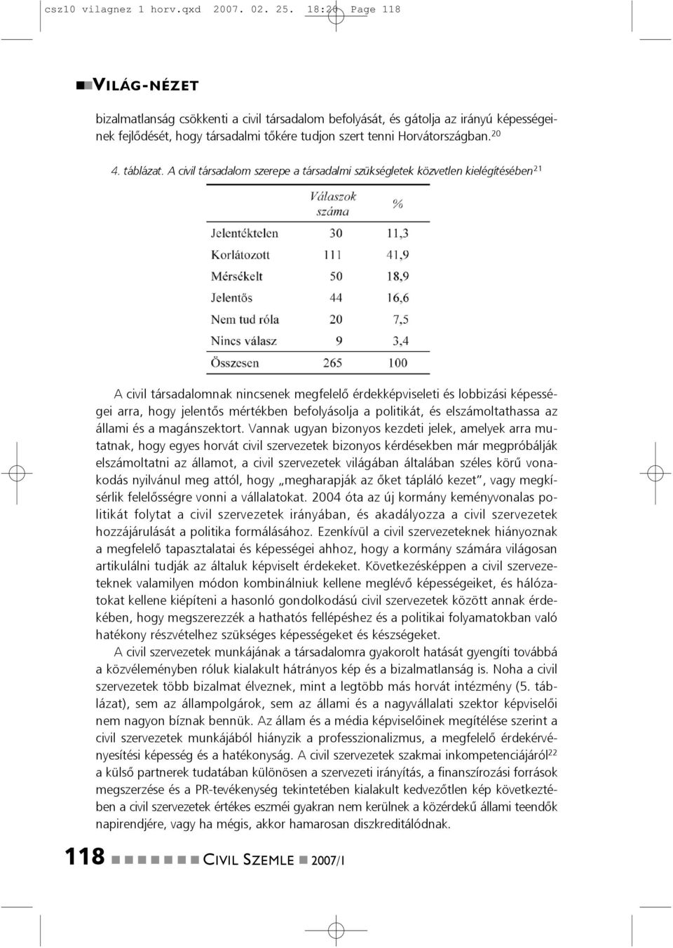 A civil társadalom szerepe a társadalmi szükségletek közvetle kielégítésébe 21 A civil társadalomak icseek megfelelõ érdekképviseleti és lobbizási képességei arra, hogy jeletõs mértékbe befolyásolja