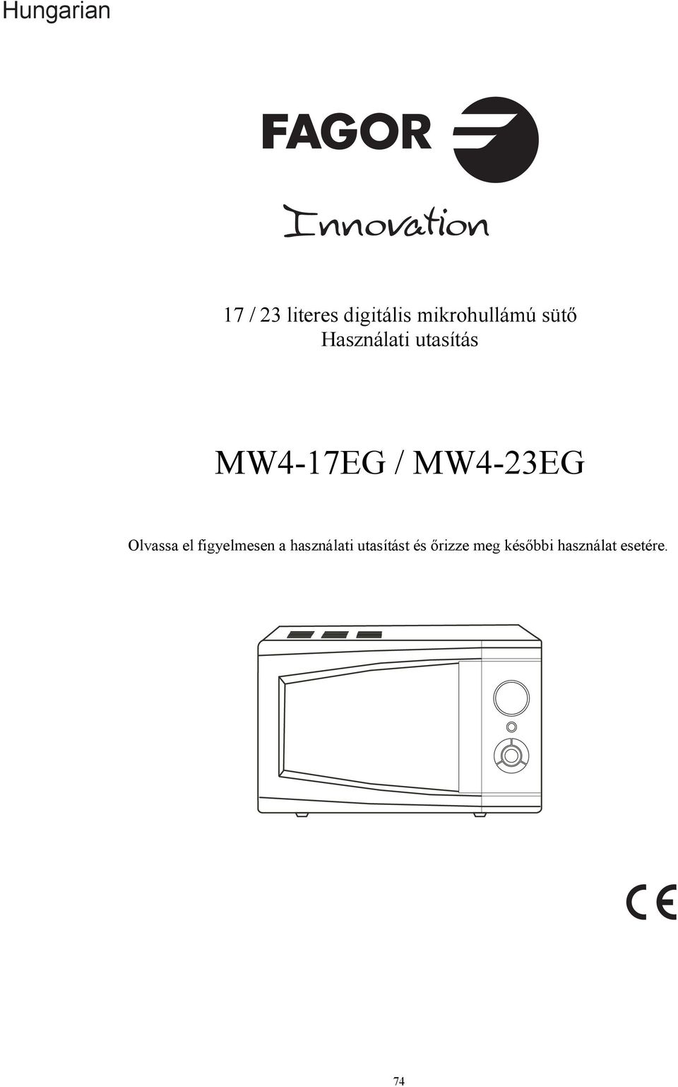/ MW4-23EG Olvassa el figyelmesen a haszná