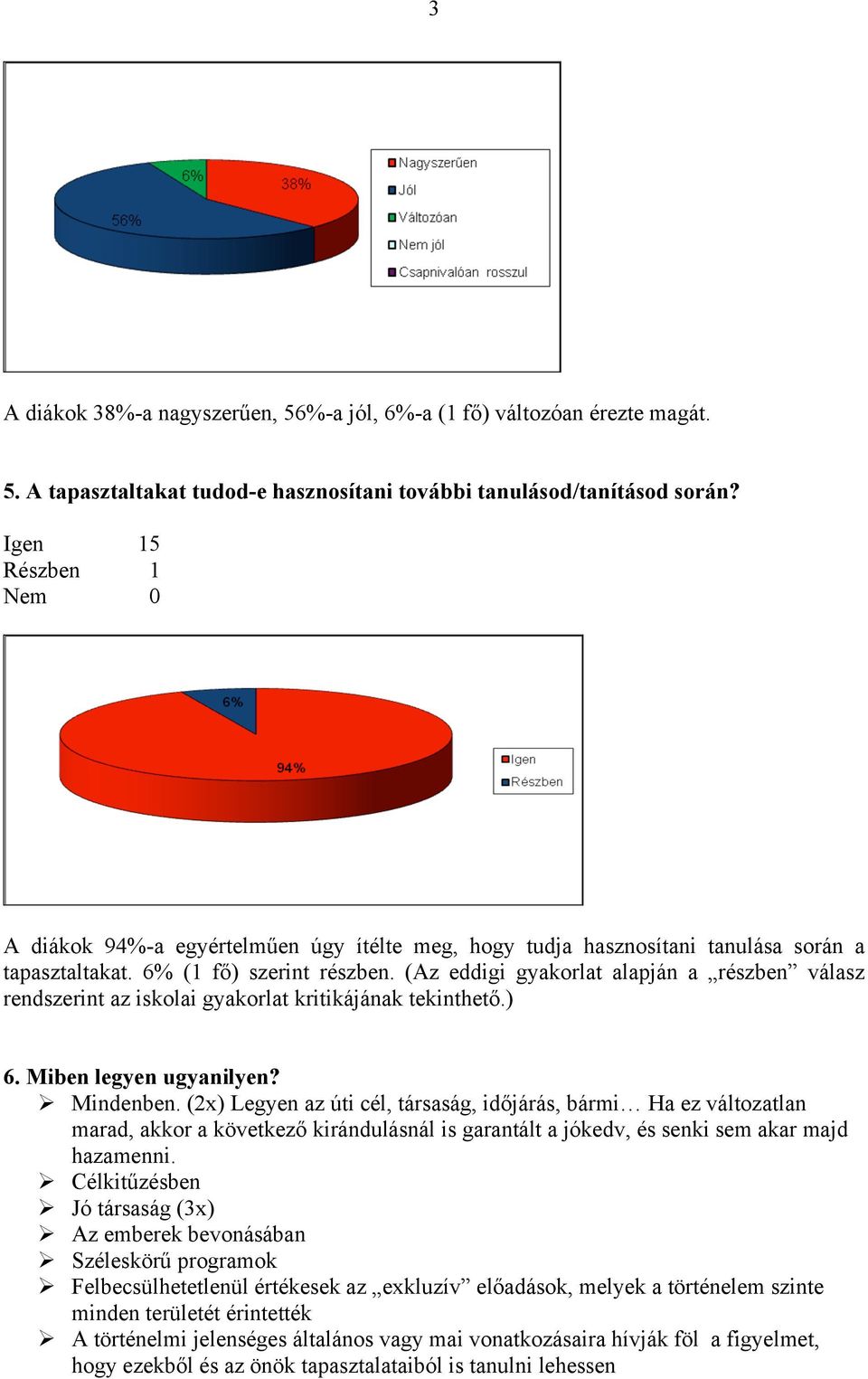 (Az eddigi gyakorlat alapján a részben válasz rendszerint az iskolai gyakorlat kritikájának tekinthető.) 6. Miben legyen ugyanilyen? Ø Mindenben.