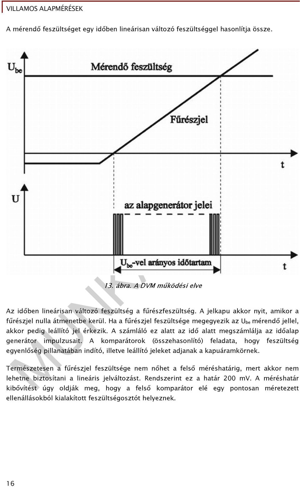 A számláló ez alatt az idő alatt megszámlálja az időalap generátor impulzusait.