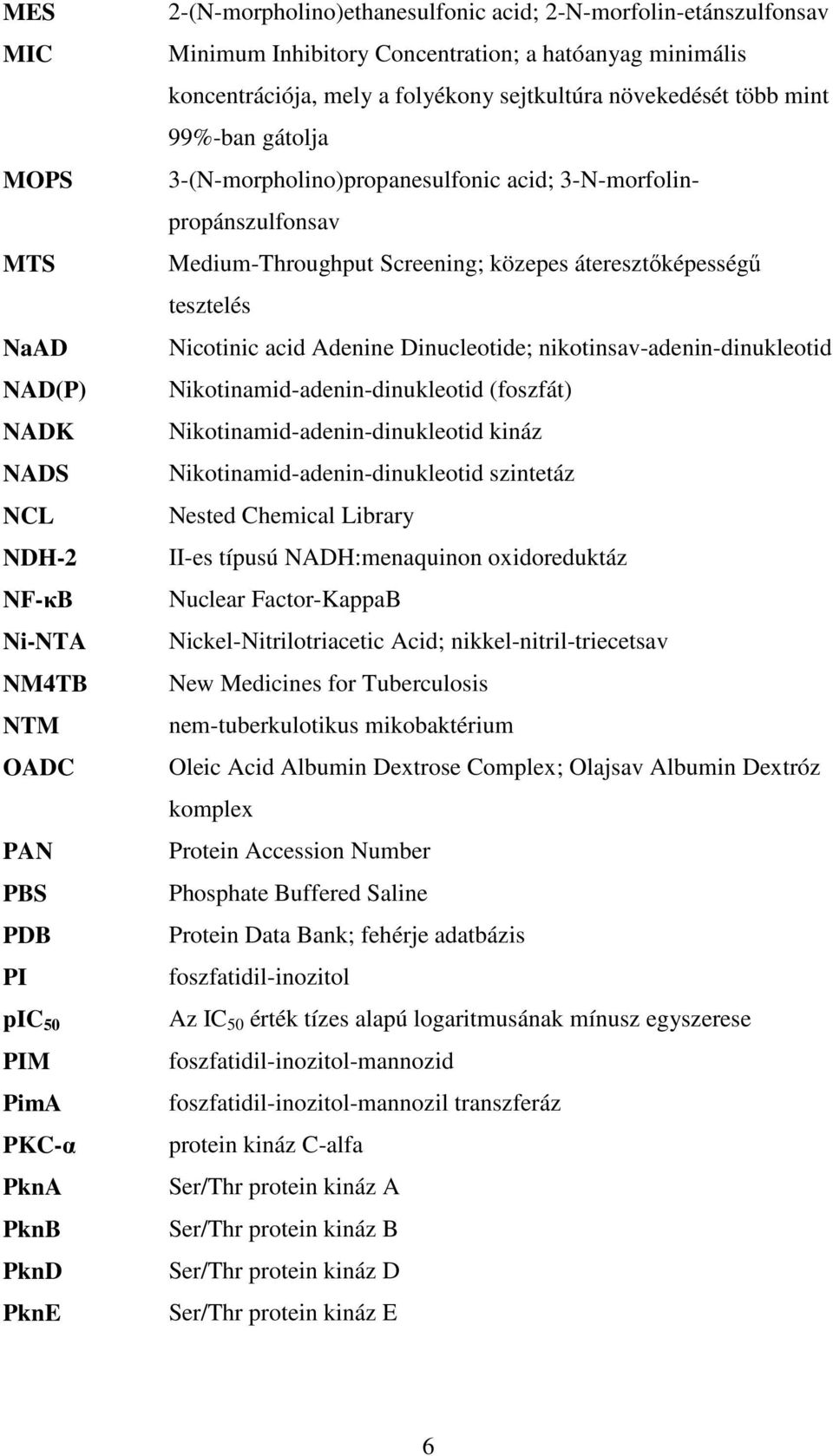 Medium-Throughput Screening; közepes áteresztőképességű tesztelés icotinic acid Adenine Dinucleotide; nikotinsav-adenin-dinukleotid ikotinamid-adenin-dinukleotid (foszfát)