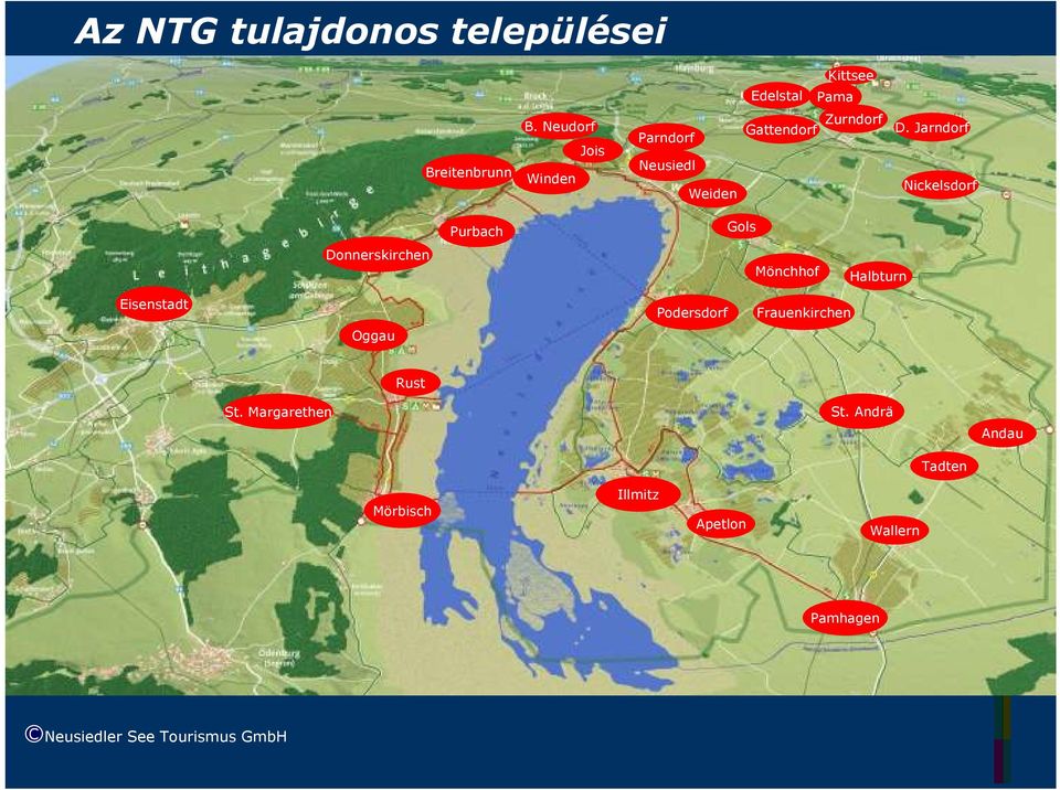 Jarndorf Nickelsdorf Purbach Gols Donnerskirchen Mönchhof Halbturn Eisenstadt Podersdorf