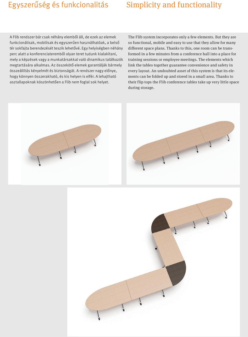 Egy helyiségben néhány perc alatt a konferenciateremből olyan teret tudunk kialakítani, mely a képzések vagy a munkatársakkal való dinamikus találkozók megtartására alkalmas.