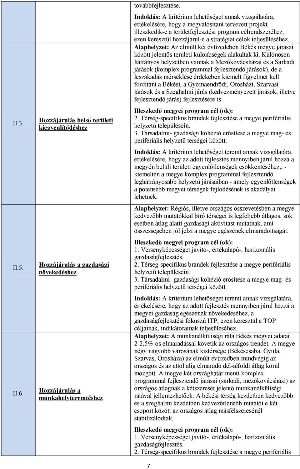 stratégiai célok teljesüléséhez. Alaphelyzet: Az elmúlt két évtizedeben Békés megye járásai között jelentős területi különbségek alakultak ki.