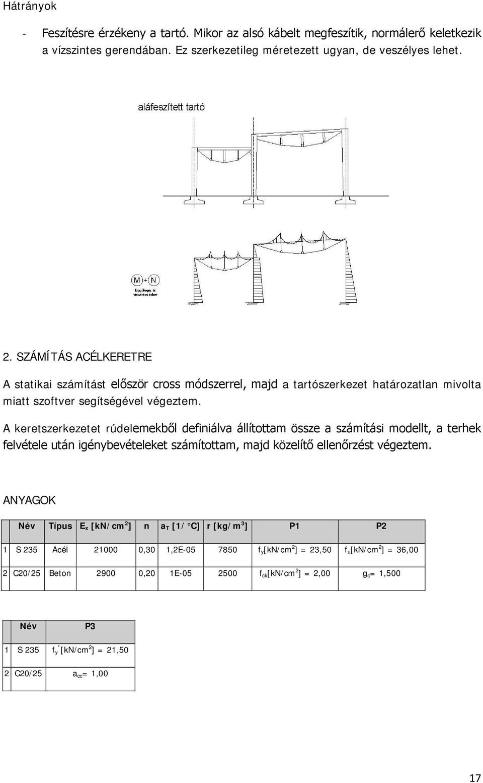 A keretszerkezetet rúdelemekből definiálva állítottam össze a számítási modellt, a terhek felvétele után igénybevételeket számítottam, majd közelítő ellenőrzést végeztem.