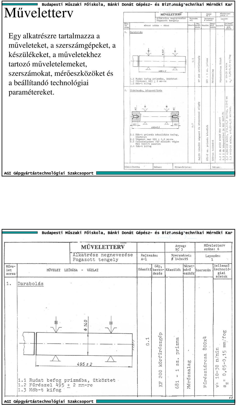 mőveletekhez tartozó mőveletelemeket, szerszámokat,