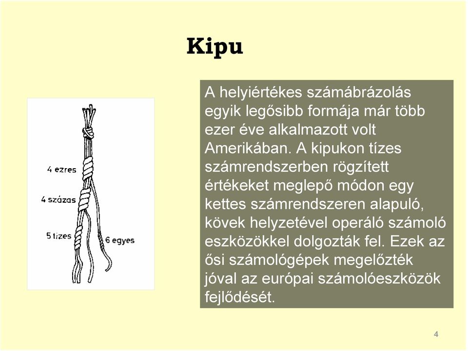 A kipukon tízes számrendszerben rögzített értékeket meglepő módon egy kettes