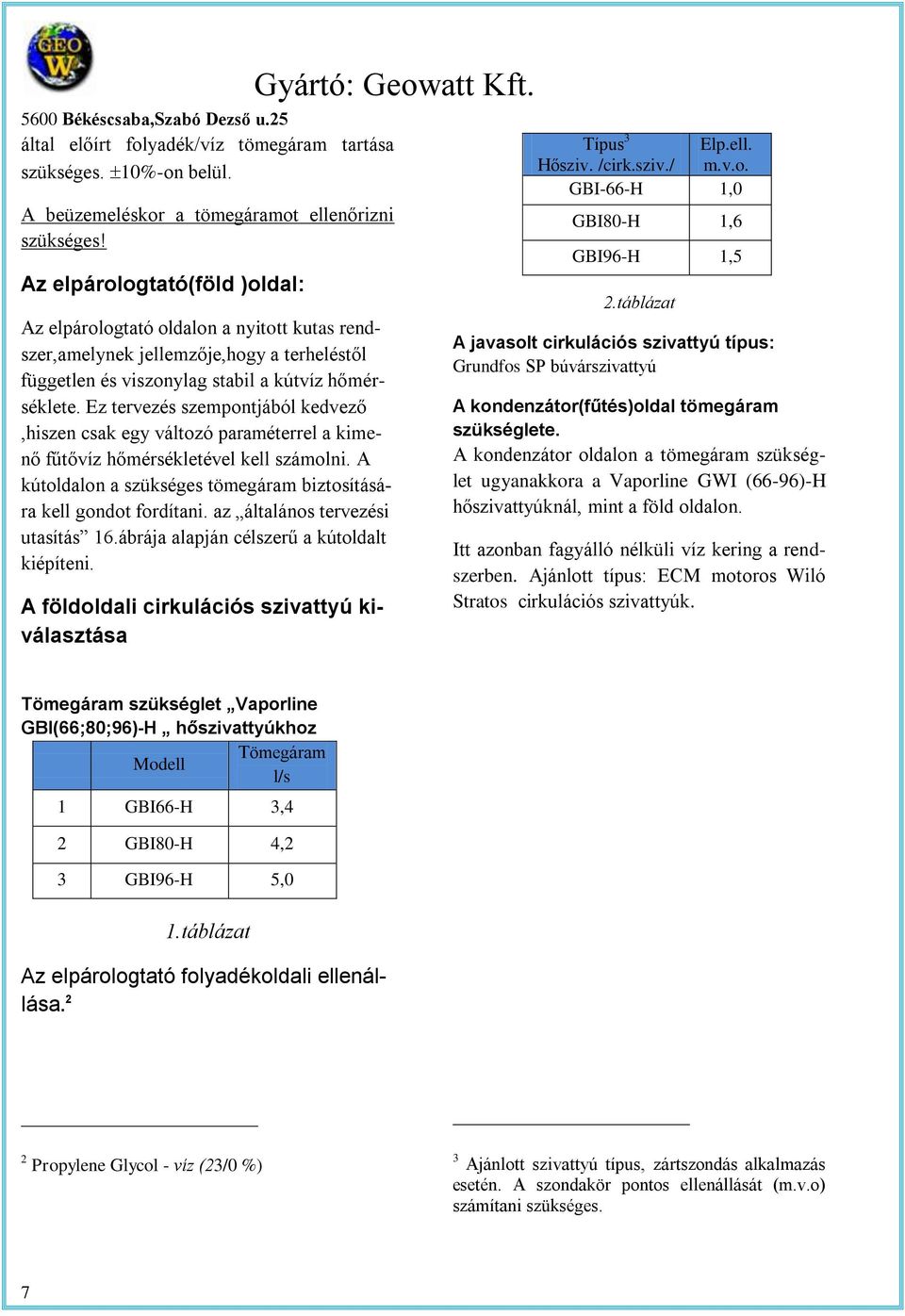 Ez ervezés szemponjából kedvező,hiszen csak egy válozó paraméerrel a kimenő fűővíz hőmérsékleével kell számolni. A kúoldalon a szükséges ömegáram bizosíására kell gondo fordíani.