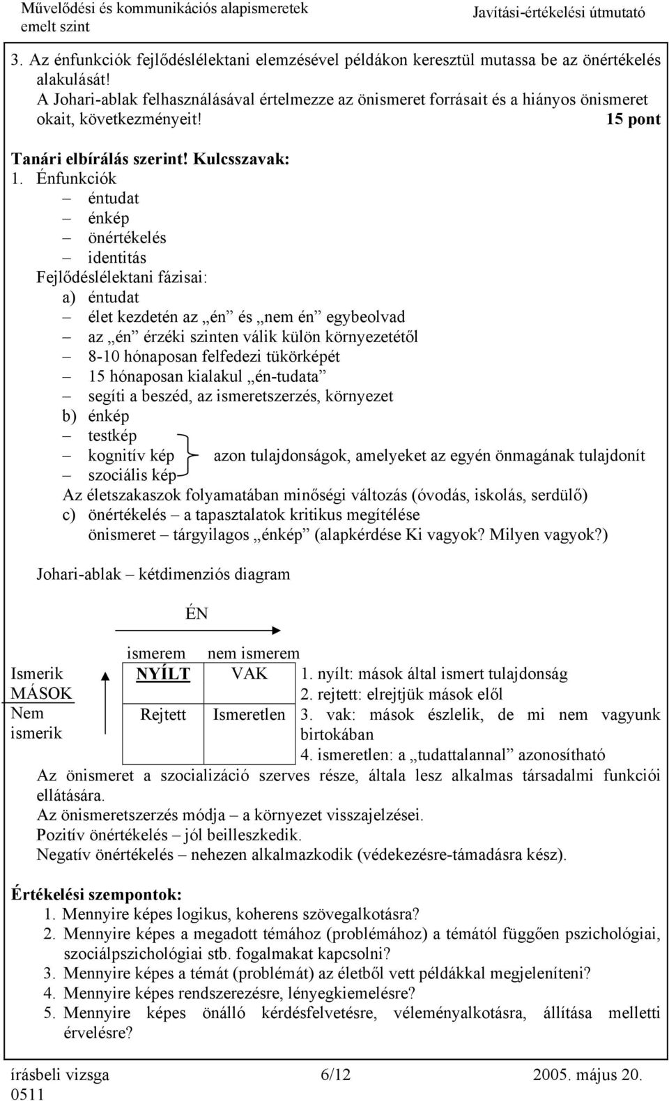 Énfunkciók éntudat énkép önértékelés identitás Fejlődéslélektani fázisai: a) éntudat élet kezdetén az én és nem én egybeolvad az én érzéki szinten válik külön környezetétől 8-0 hónaposan felfedezi