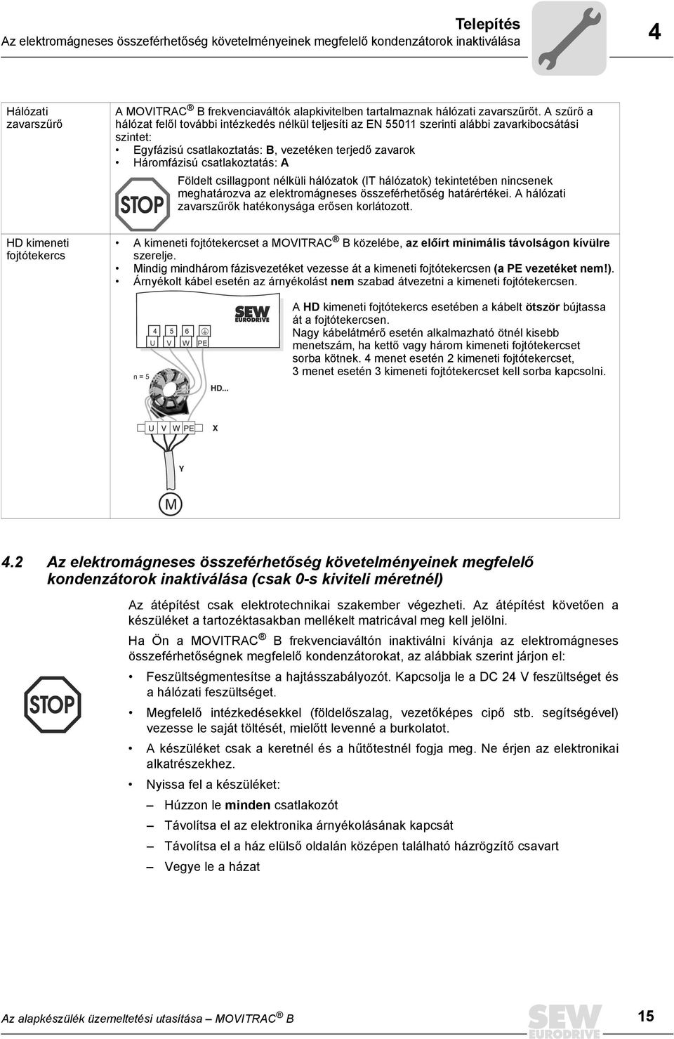 Földelt csillagpont nélküli hálózatok (IT hálózatok) tekintetében nincsenek meghatározva az elektromágneses összeférhetőség határértékei. A hálózati zavarszűrők hatékonysága erősen korlátozott.