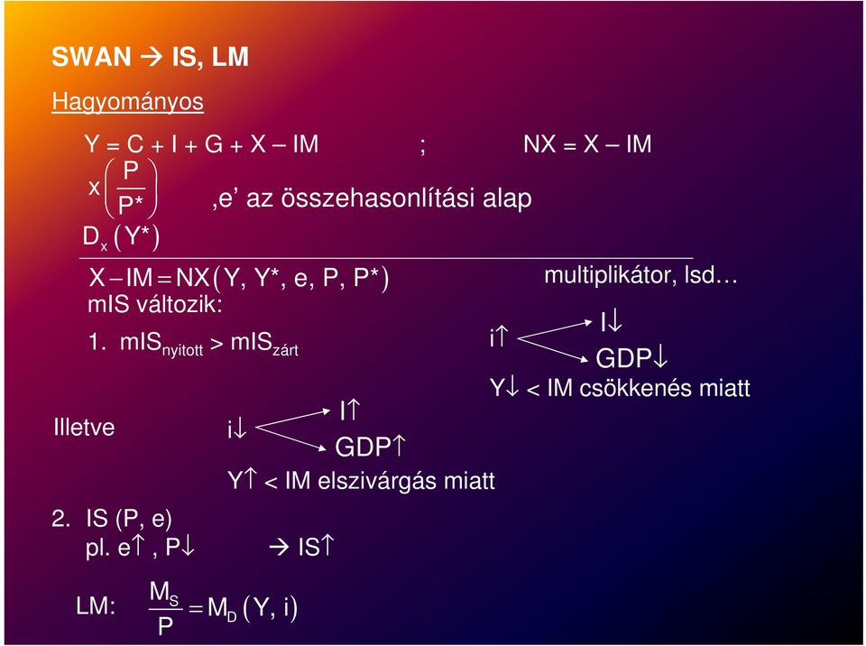 lsd mis változik: I 1.