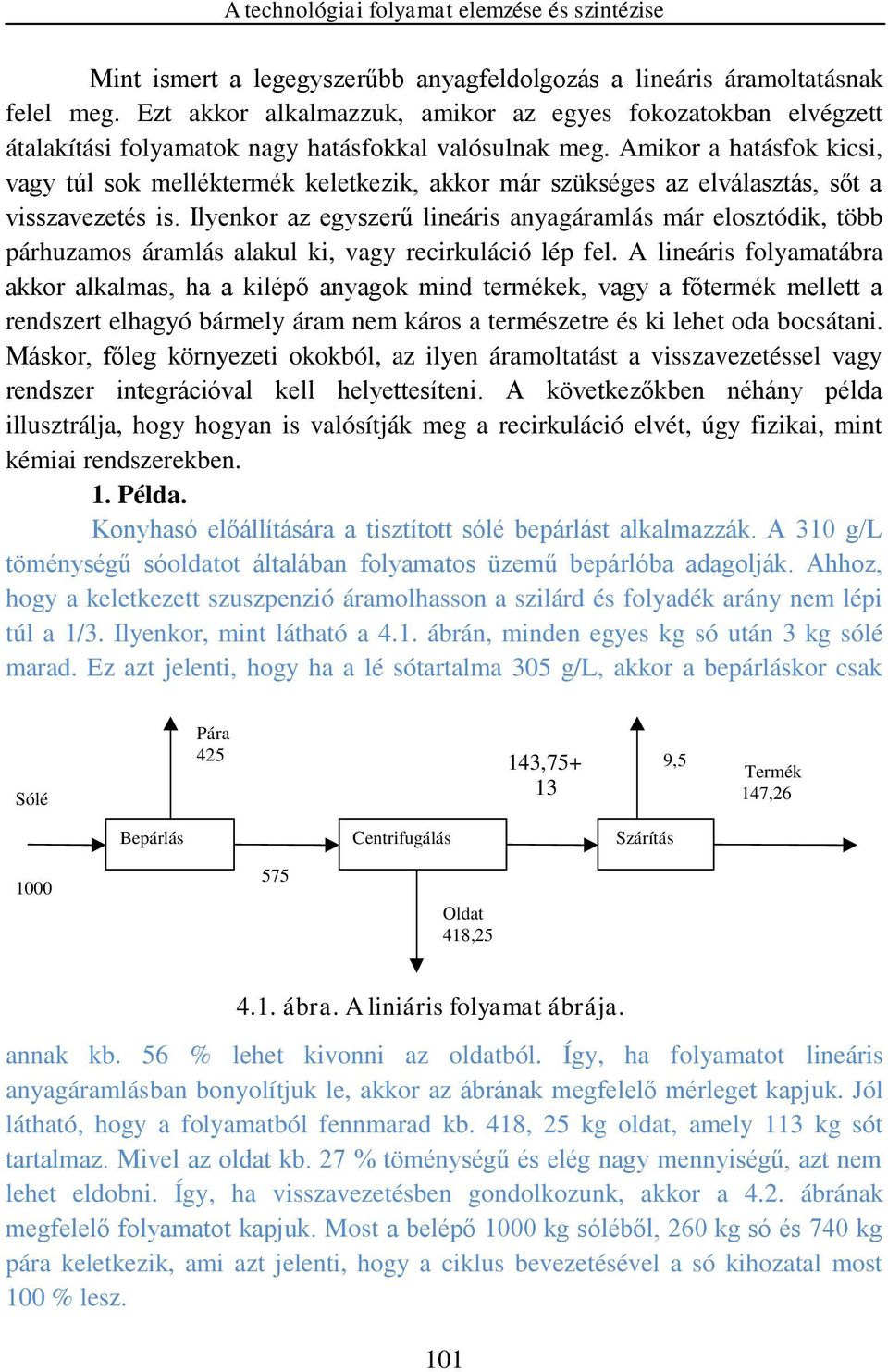 Amikor a hatásfok kicsi, vagy túl sok melléktermék keletkezik, akkor már szükséges az elválasztás, sőt a visszavezetés is.