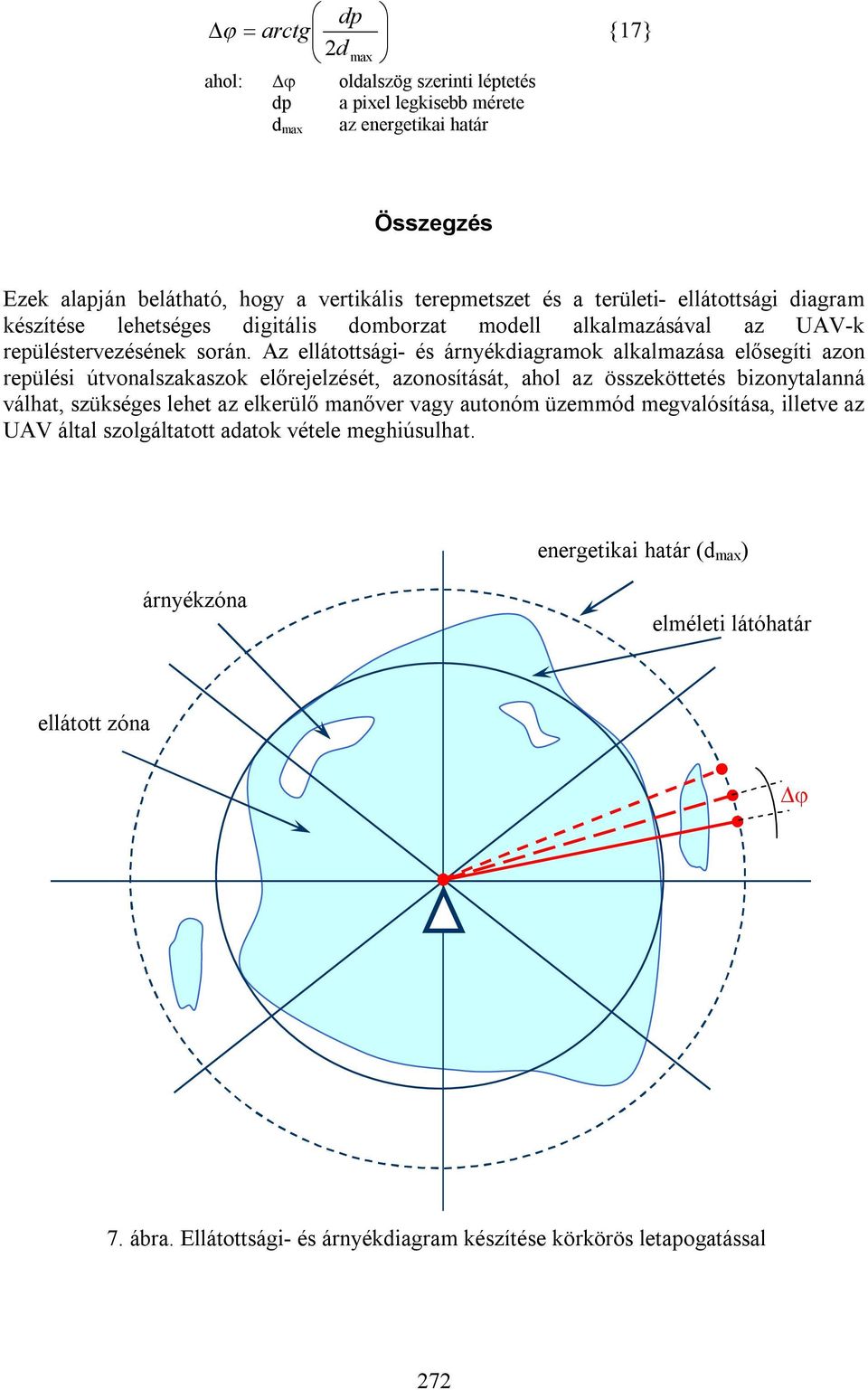 Az ellátottsági- és árnyékdiagramok alkalmazása elősegíti azon repülési útvonalszakaszok előrejelzését, azonosítását, ahol az összeköttetés bizonytalanná válhat, szükséges lehet az