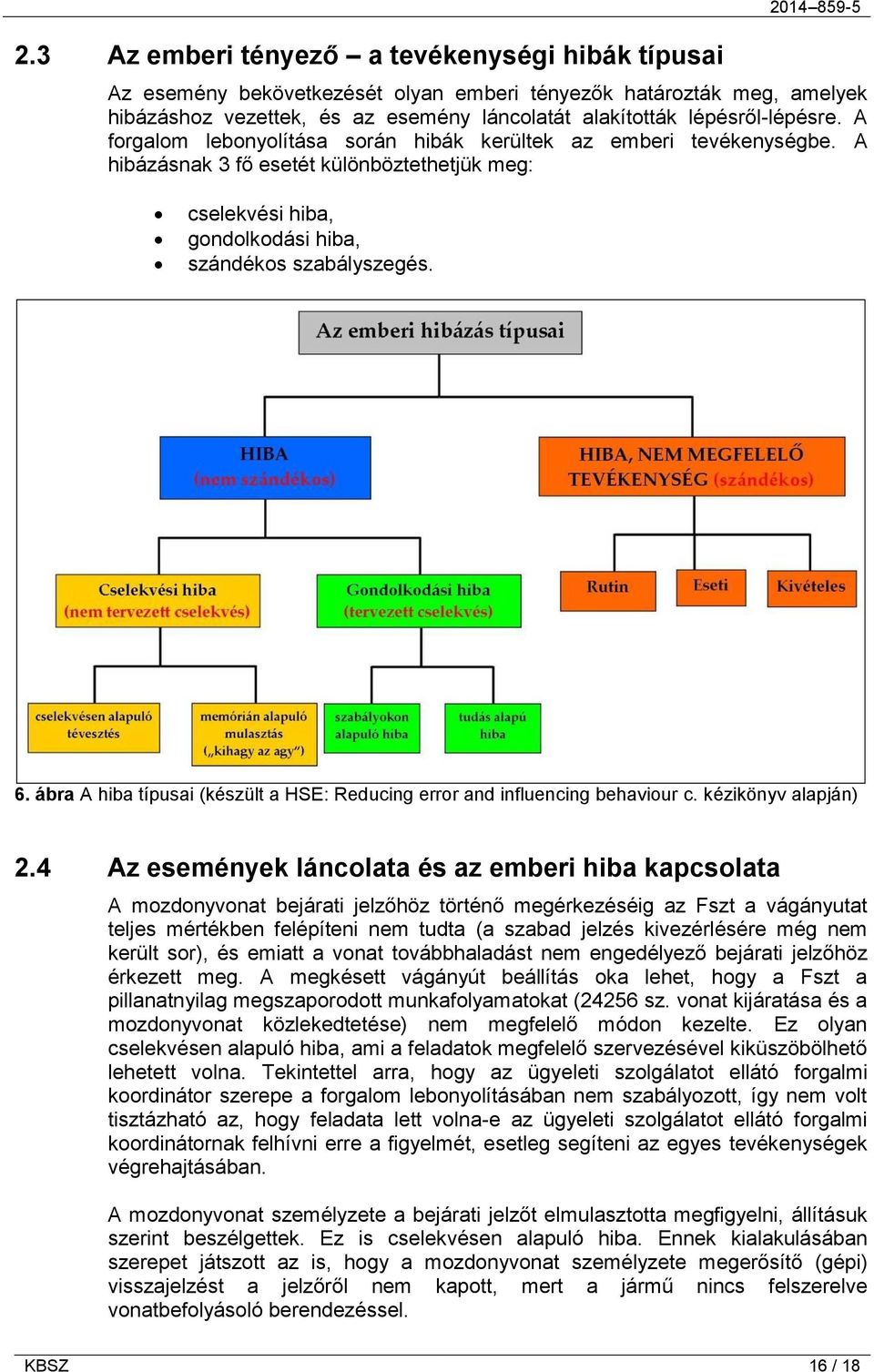 ábra A hiba típusai (készült a HSE: Reducing error and influencing behaviour c. kézikönyv alapján) 2.