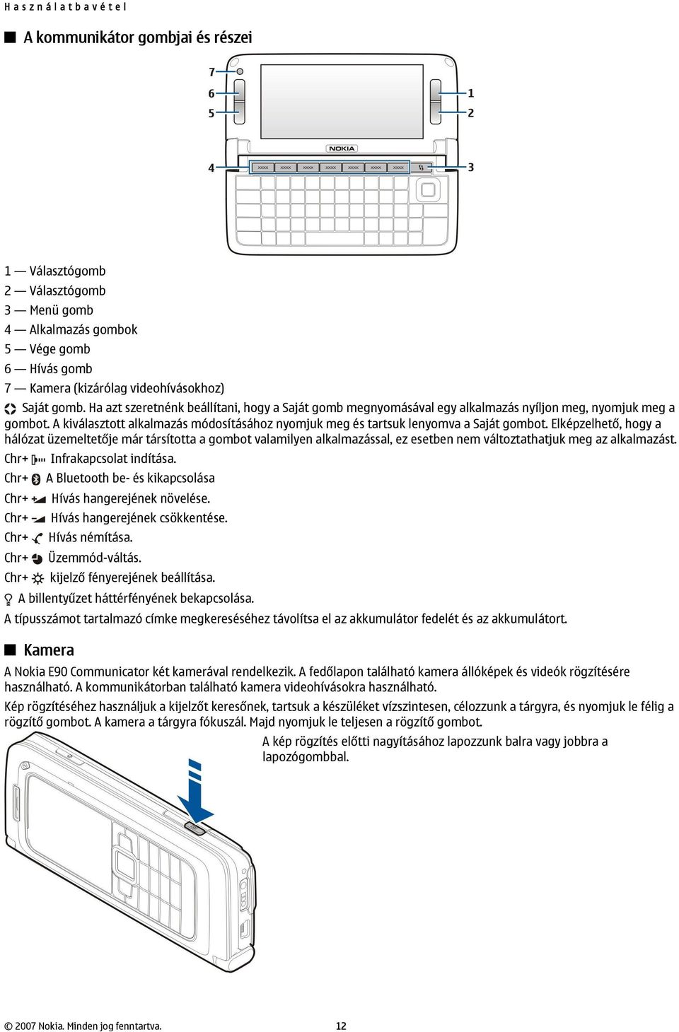 Elképzelhető, hogy a hálózat üzemeltetője már társította a gombot valamilyen alkalmazással, ez esetben nem változtathatjuk meg az alkalmazást.