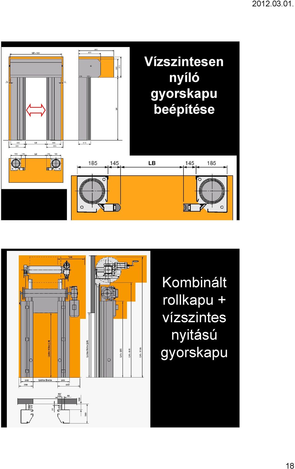 Kombinált rollkapu +