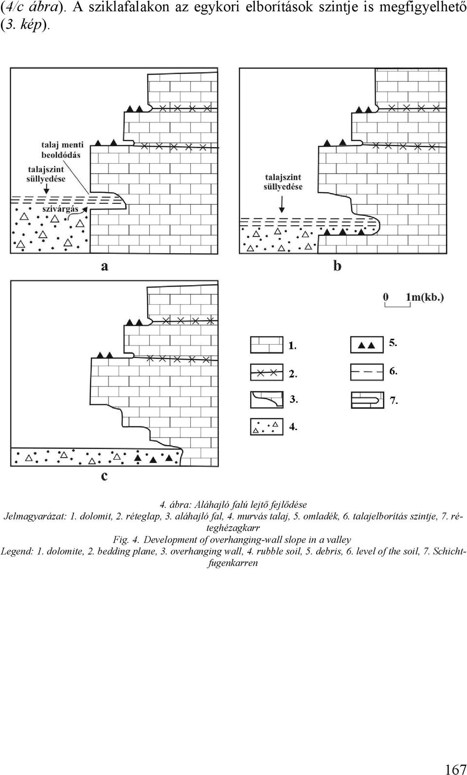 omladék, 6. talajelborítás szintje, 7. réteghézagkarr Fig. 4.