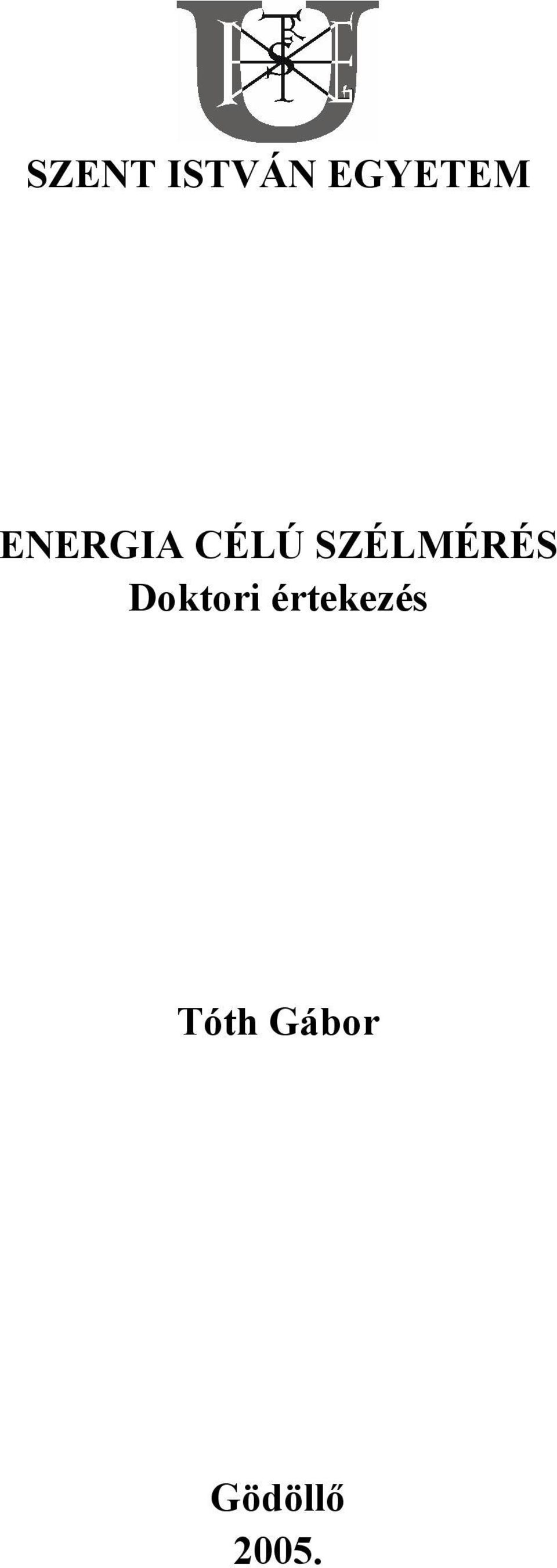 SZÉLMÉRÉS Doktori