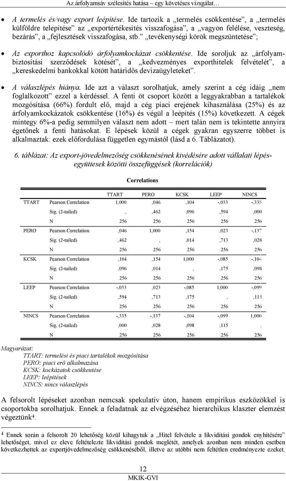 tevékenységi körök megszüntetése ; Az exporthoz kapcsolódó árfolyamkockázat csökkentése.