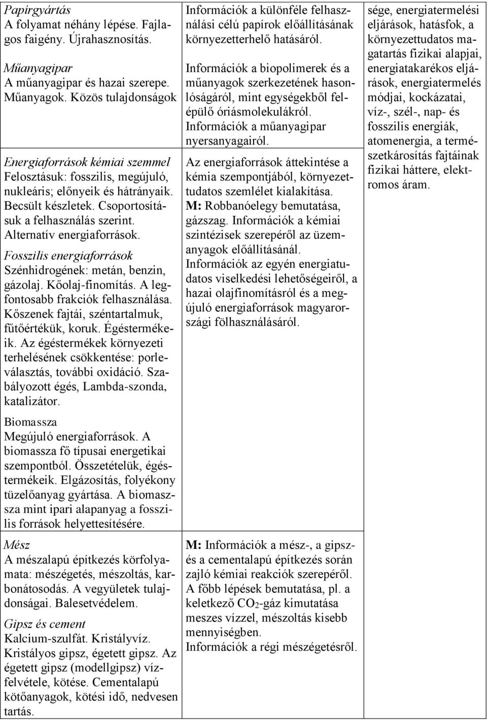 Alternatív energiaforrások. Fosszilis energiaforrások Szénhidrogének: metán, benzin, gázolaj. Kőolaj-finomítás. A legfontosabb frakciók felhasználása.