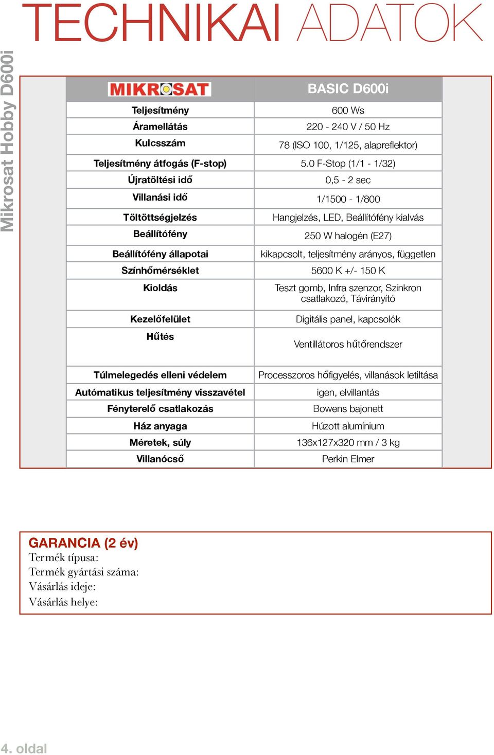 halogén (E27) kikapcsolt, teljesítmény arányos, független 5600 K +/- 150 K Teszt gomb, Infra szenzor, Szinkron csatlakozó, Távirányító Kezelőfelület Hűtés Digitális panel, kapcsolók Ventillátoros