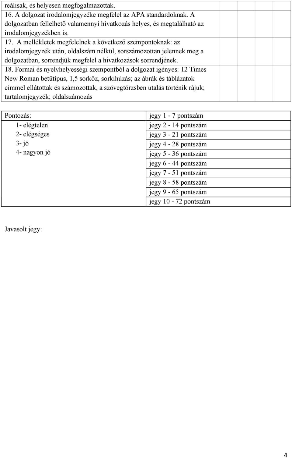 Formai és nyelvhelyességi szempontból a dolgozat igényes: 12 Times New Roman betűtípus, 1,5 sorköz, sorkihúzás; az ábrák és táblázatok címmel ellátottak és számozottak, a szövegtörzsben utalás