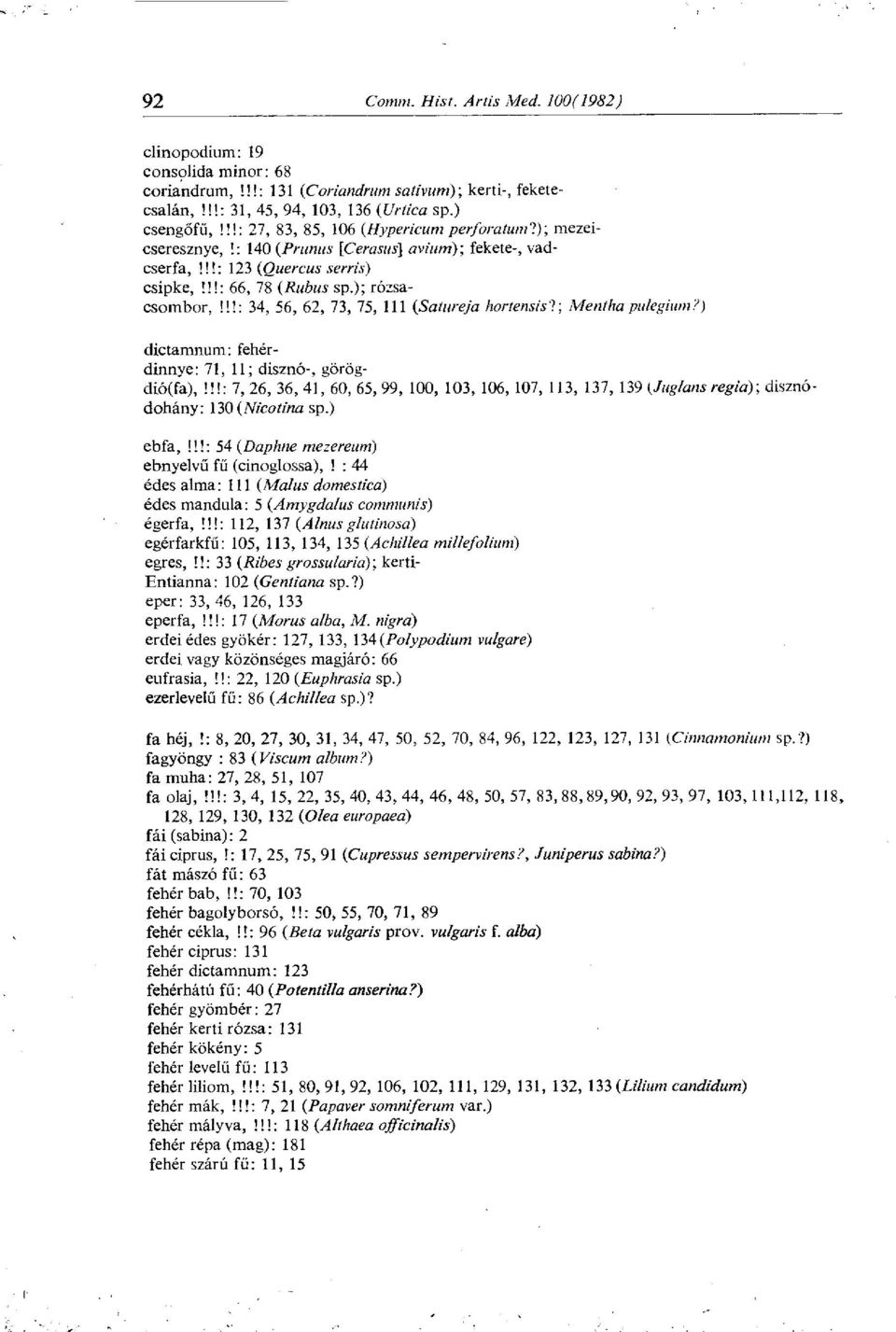 !!: 34, 56, 62, 73, 75, 111 (Sature/'a hortensisl; Mentha pulegium?) dictamnum: fehérdinnye: 71, 11; disznó-, görögdió(fa),!