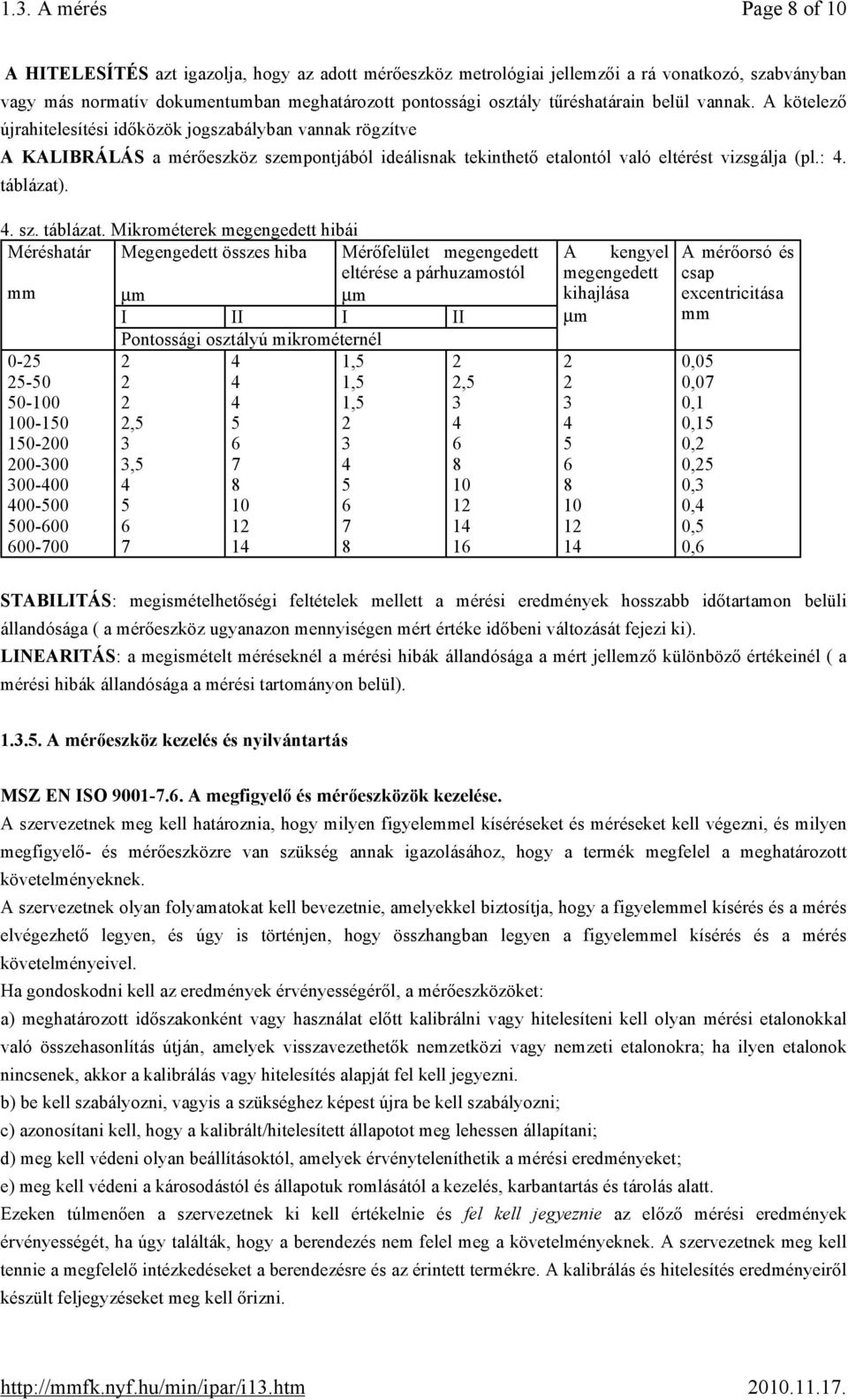 táblázat). 4. sz. táblázat.