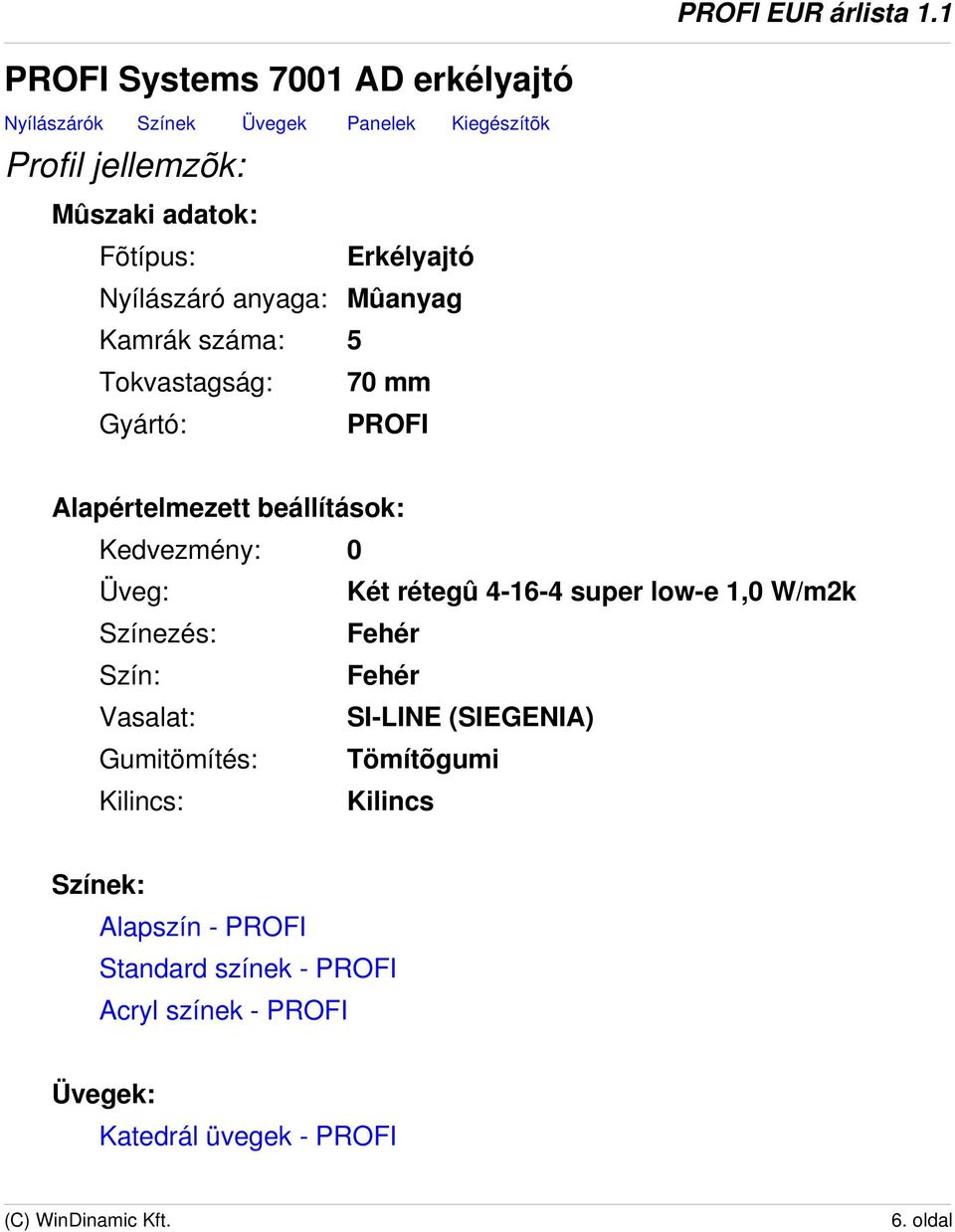 Kedvezmény: 0 Üveg: Két rétegû 4-16-4 super low-e 1,0 W/m2k Színezés: Fehér Szín: Fehér Vasalat: SI-LINE (SIEGENIA)