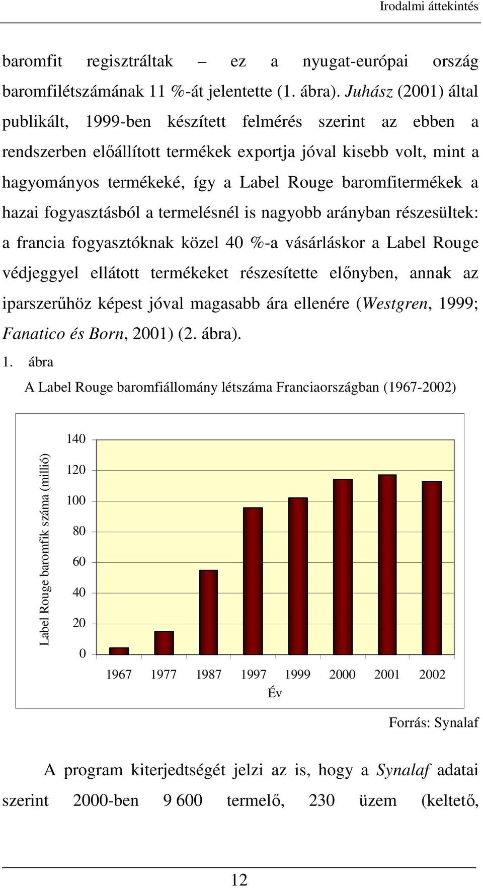 baromfitermékek a hazai fogyasztásból a termelésnél is nagyobb arányban részesültek: a francia fogyasztóknak közel 40 %-a vásárláskor a Label Rouge védjeggyel ellátott termékeket részesítette